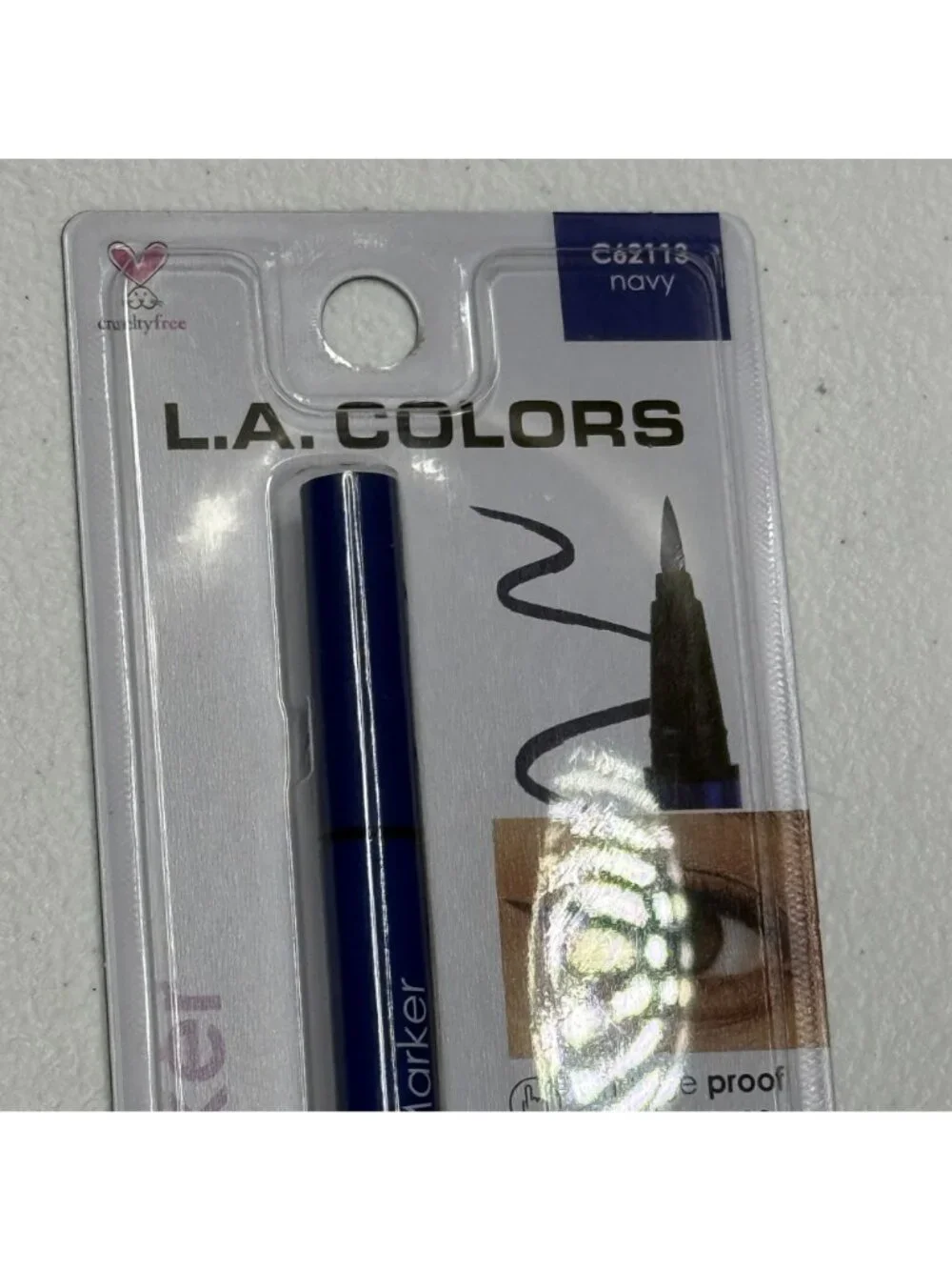 L A Colors Eye Marker Liquid Eyeliner Navy Smudge Proof Slim Tip